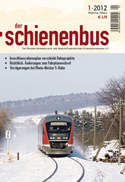 Titelbild der aktuellen Ausgabe des Magazins -der schienenbus-