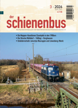Titelbild der aktuellen Ausgabe des Magazins -der schienenbus-