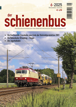 Titelbild der aktuellen Ausgabe des Magazins -der schienenbus-